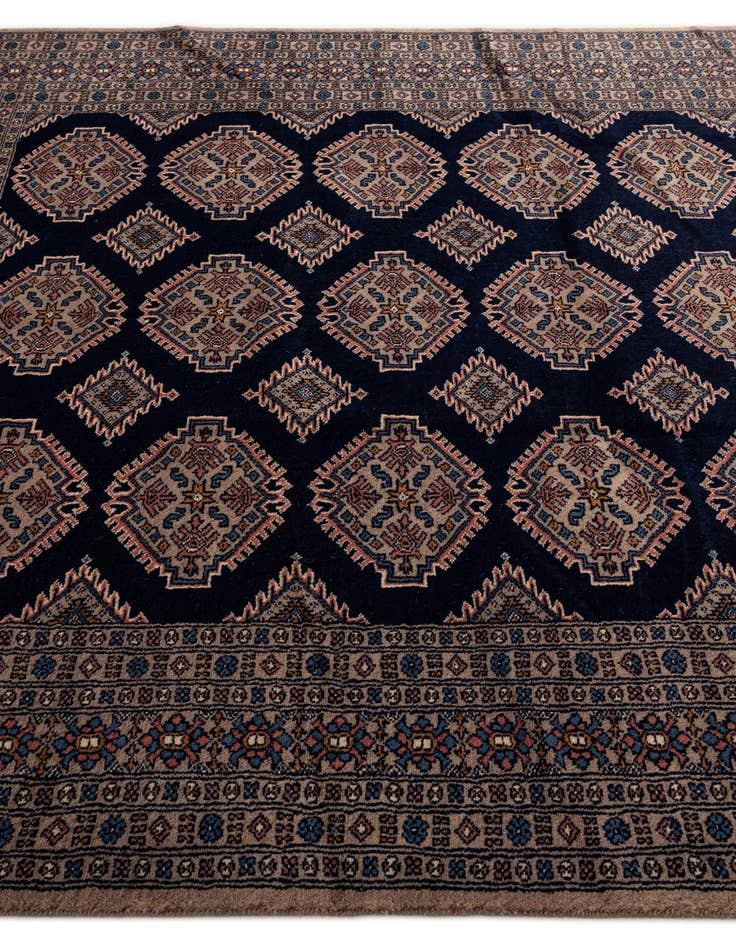 Detail image of  6' 7 x 6' 8  Hand Knotted Bokhara Oriental Wool Square Rug