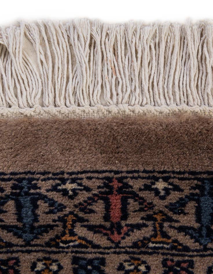 Detail image of  6' 7 x 6' 8  Hand Knotted Bokhara Oriental Wool Square Rug