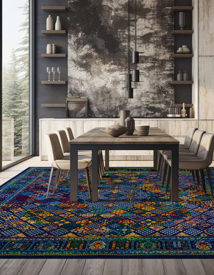 Navy Blue 10' x 10' Calypso Square Rug | Rugs.com