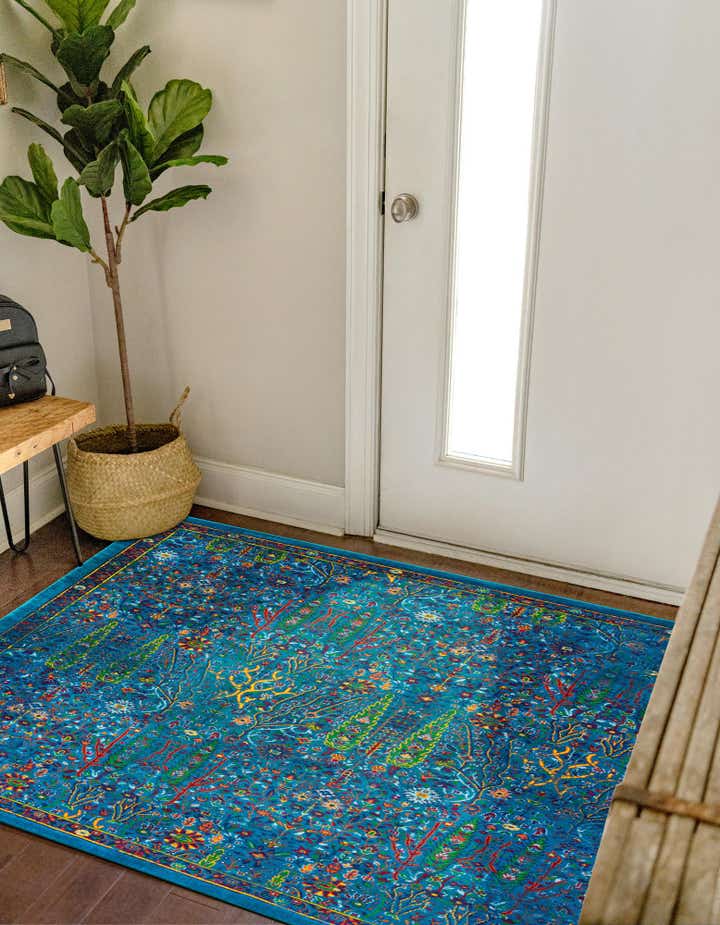 Navy Blue 10' x 10' Calypso Square Rug | Rugs.com