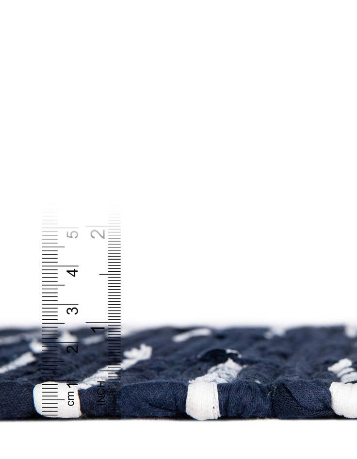 Detail image of  7' 1 x 7' 1  Hand Woven Chindi Cotton Square Rug