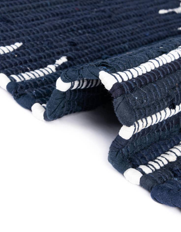 Detail image of  7' 1 x 7' 1  Hand Woven Chindi Cotton Square Rug