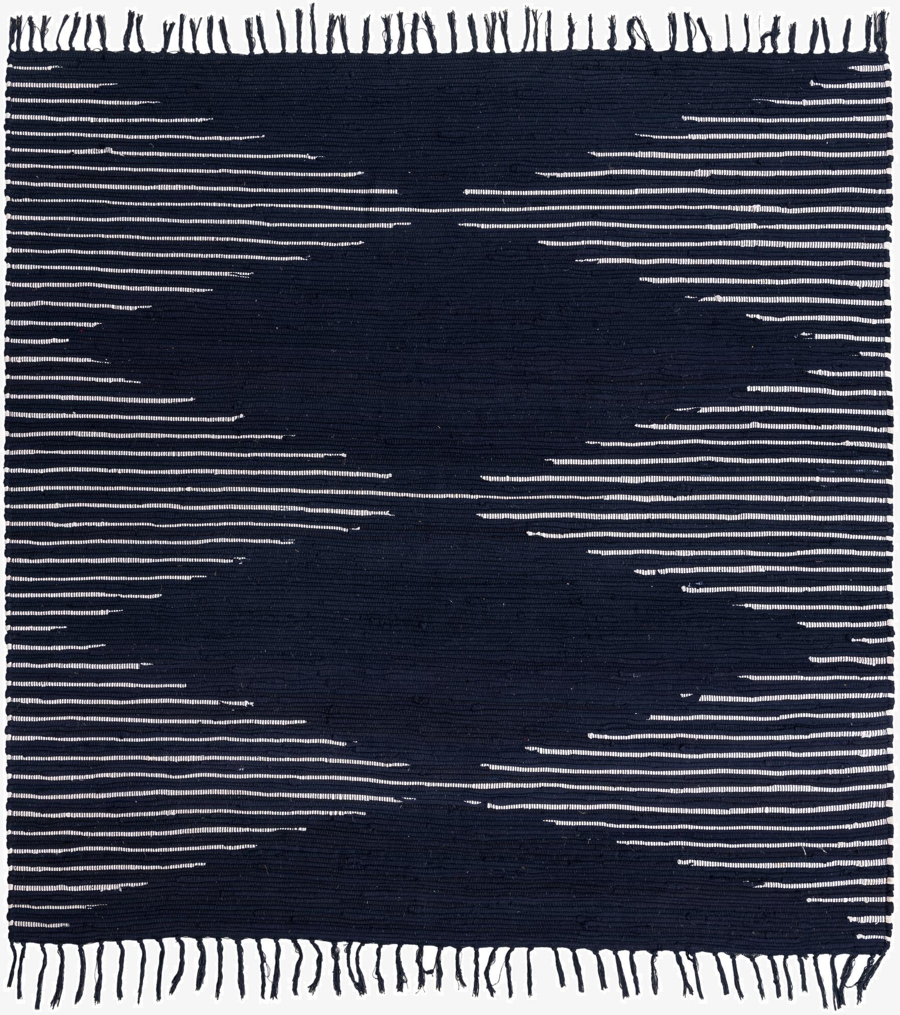  7' 1 x 7' 1  Hand Woven Chindi Cotton Square Rug