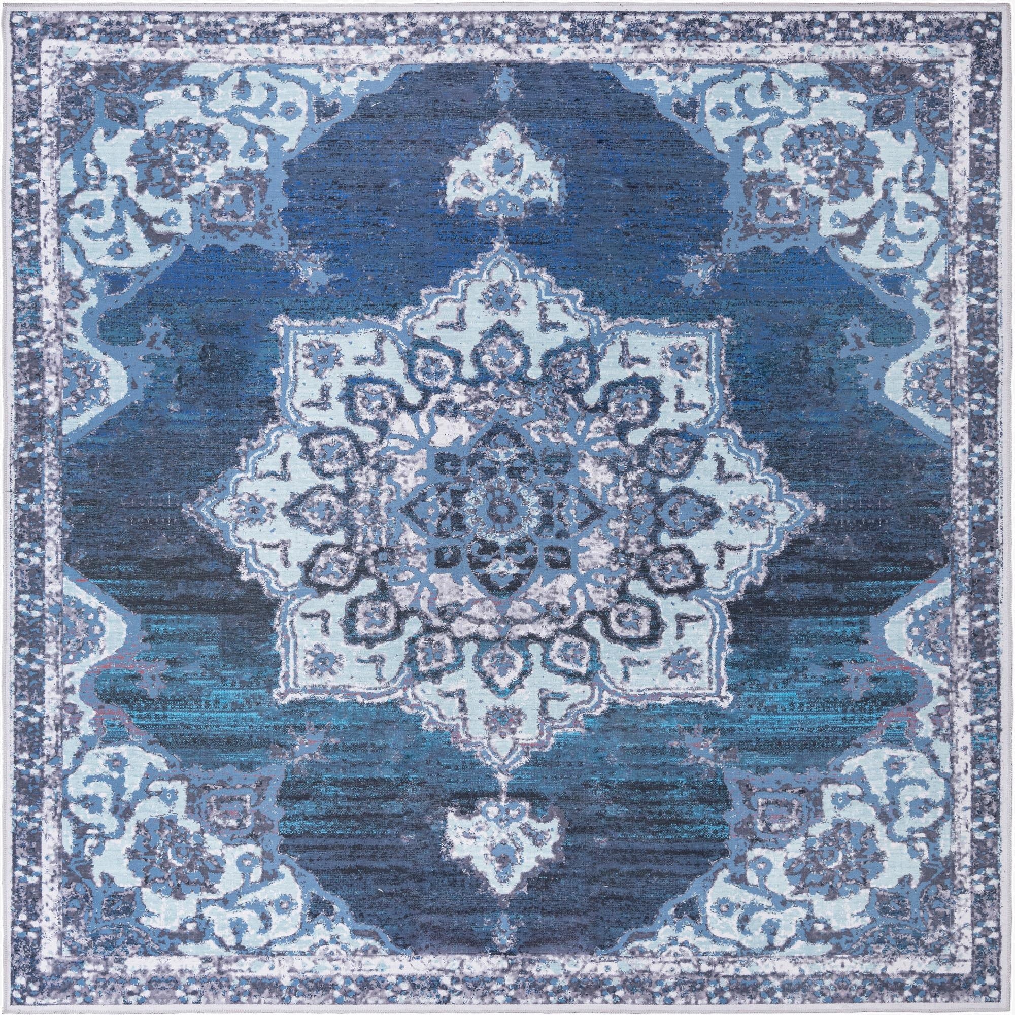  10' 6 x 10' 6  Washable Francesca Square Rug