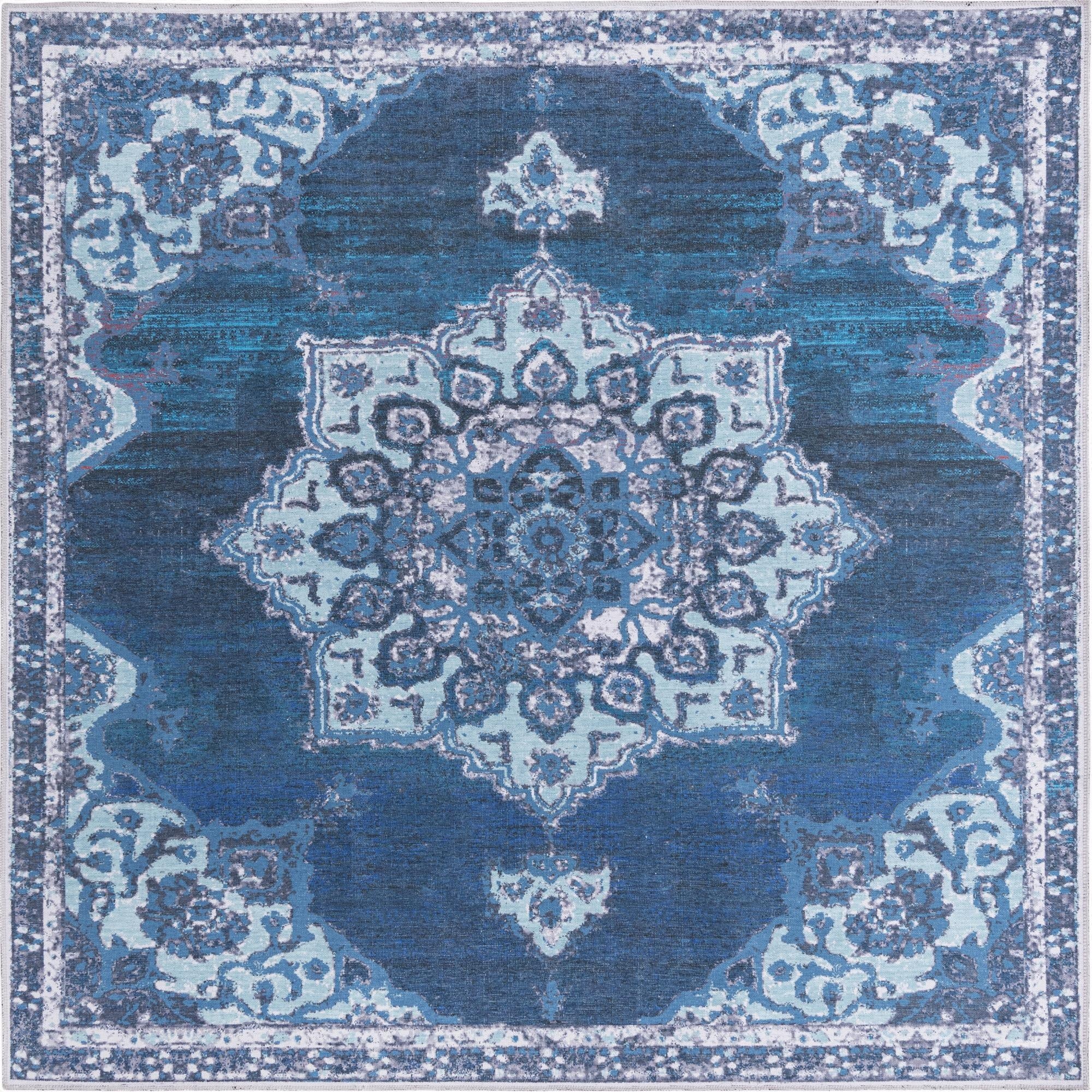  7' 10 x 7' 10  Washable Francesca Square Rug