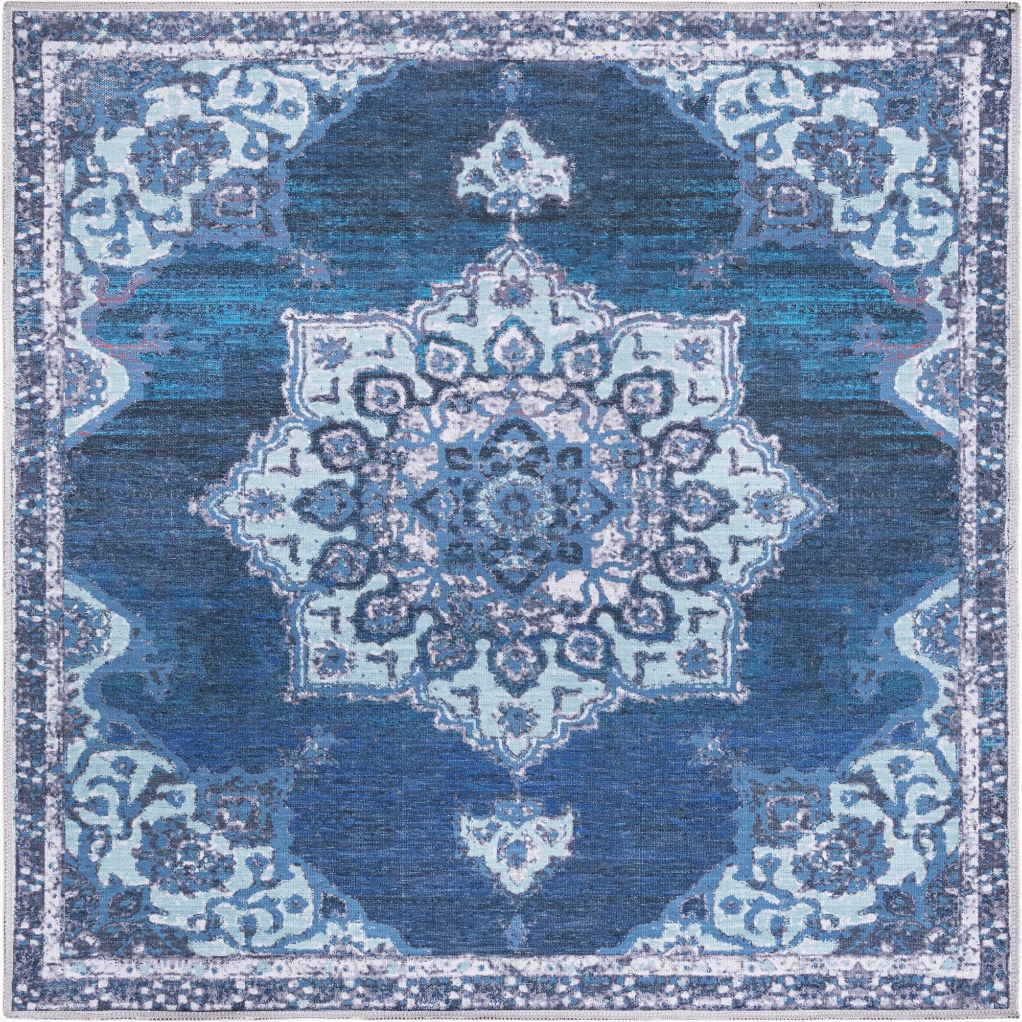  5' 3 x 5' 3  Washable Francesca Square Rug