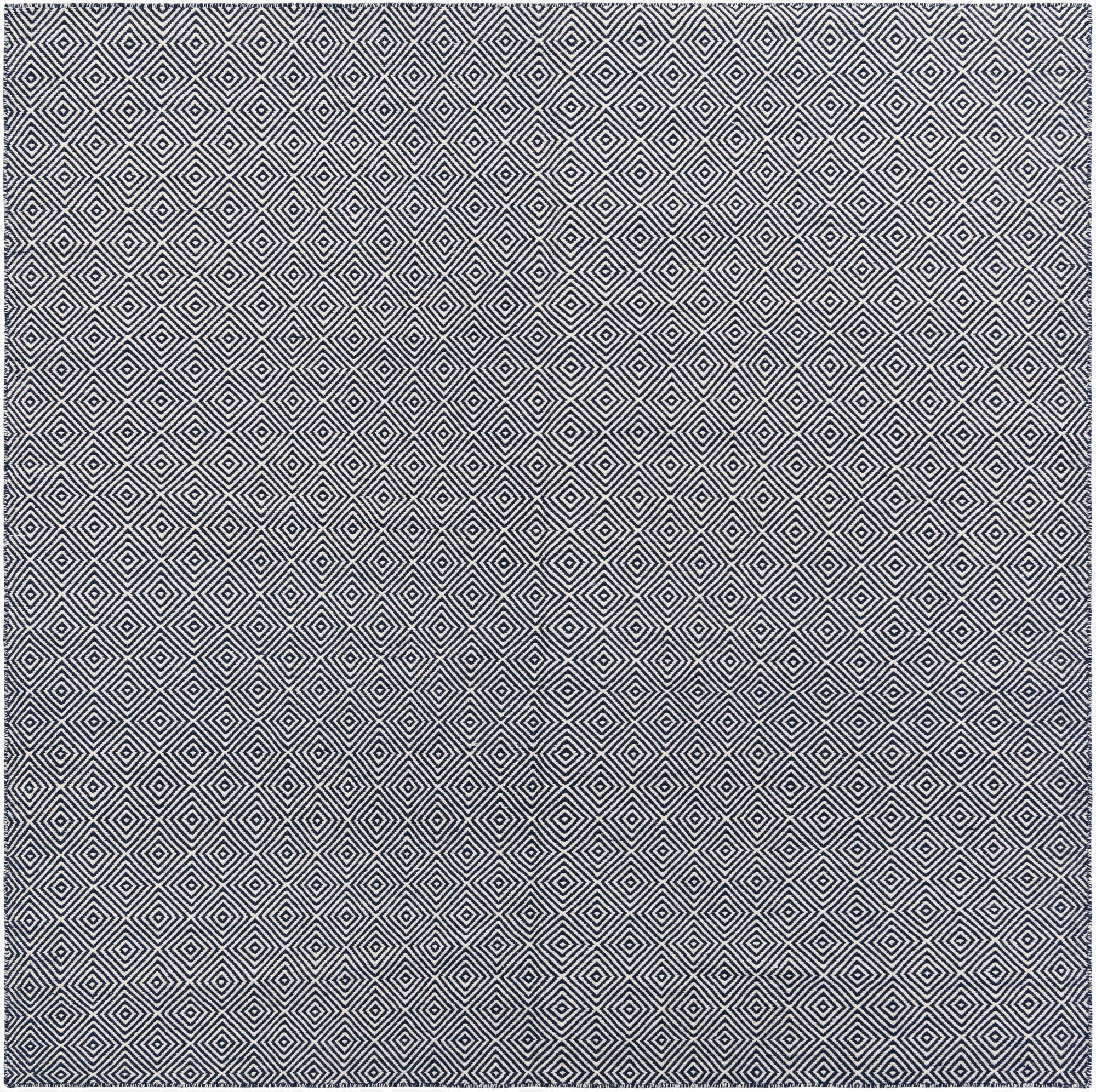  7' 10 x 7' 10  Hand Woven Geo Trellis Flatweave Square Rug