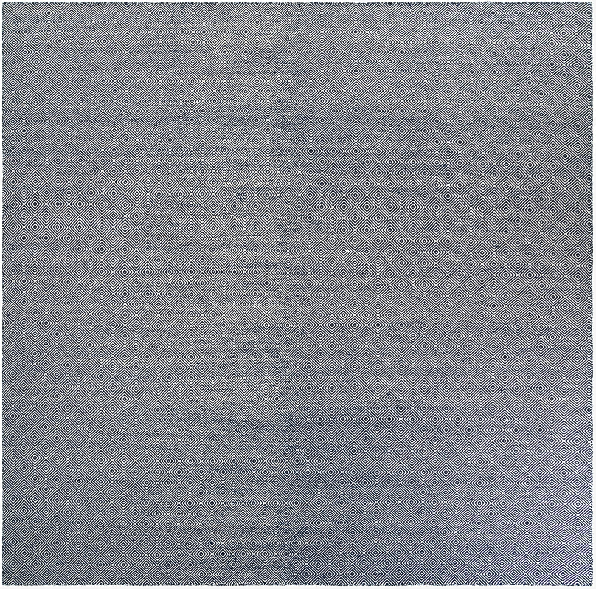  12' x 12'  Hand Woven Geo Trellis Flatweave Square Rug