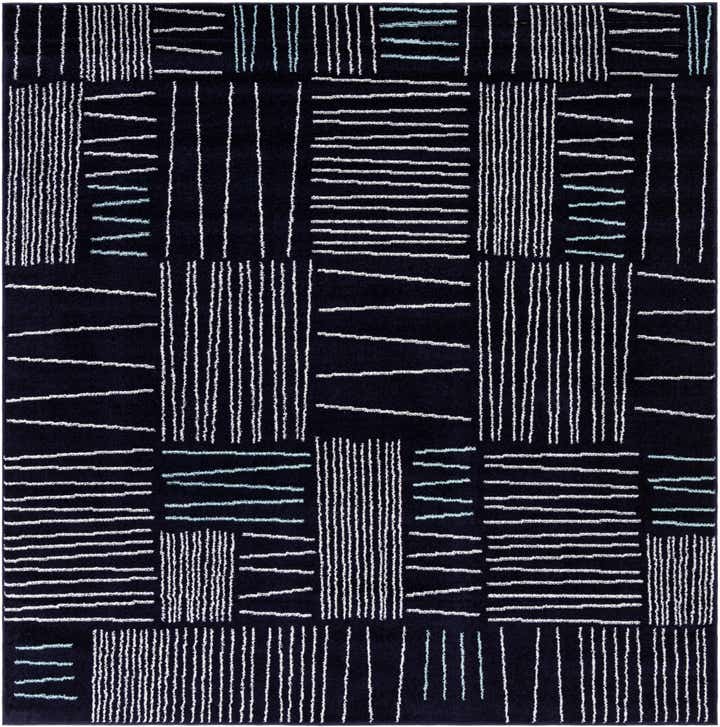 Navy Blue 7' 10 x 7' 10 Hanahan Square Rug | Rugs.com
