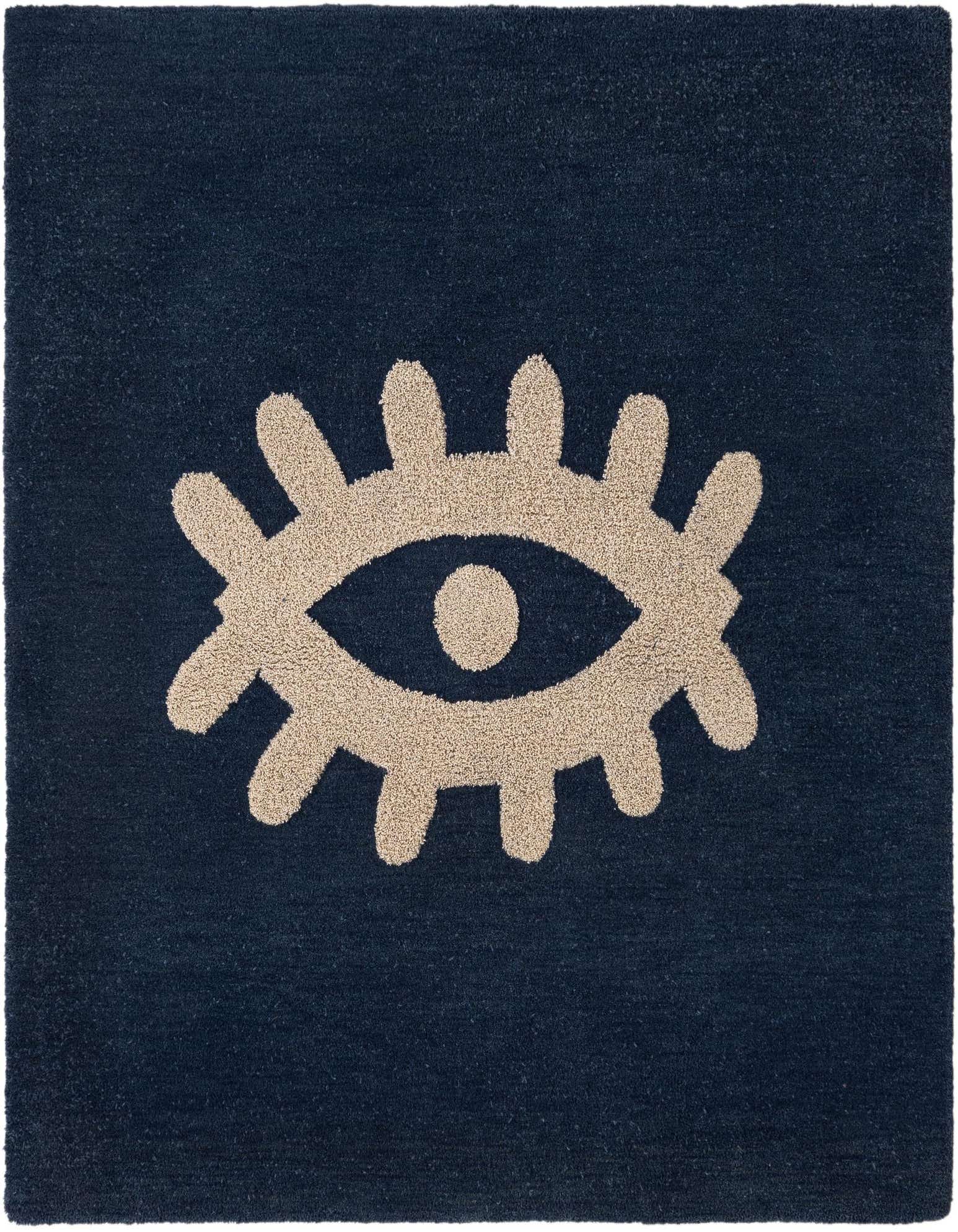 Primary image  5' 1 x 5' 1 Handtufted Wool Square Rug