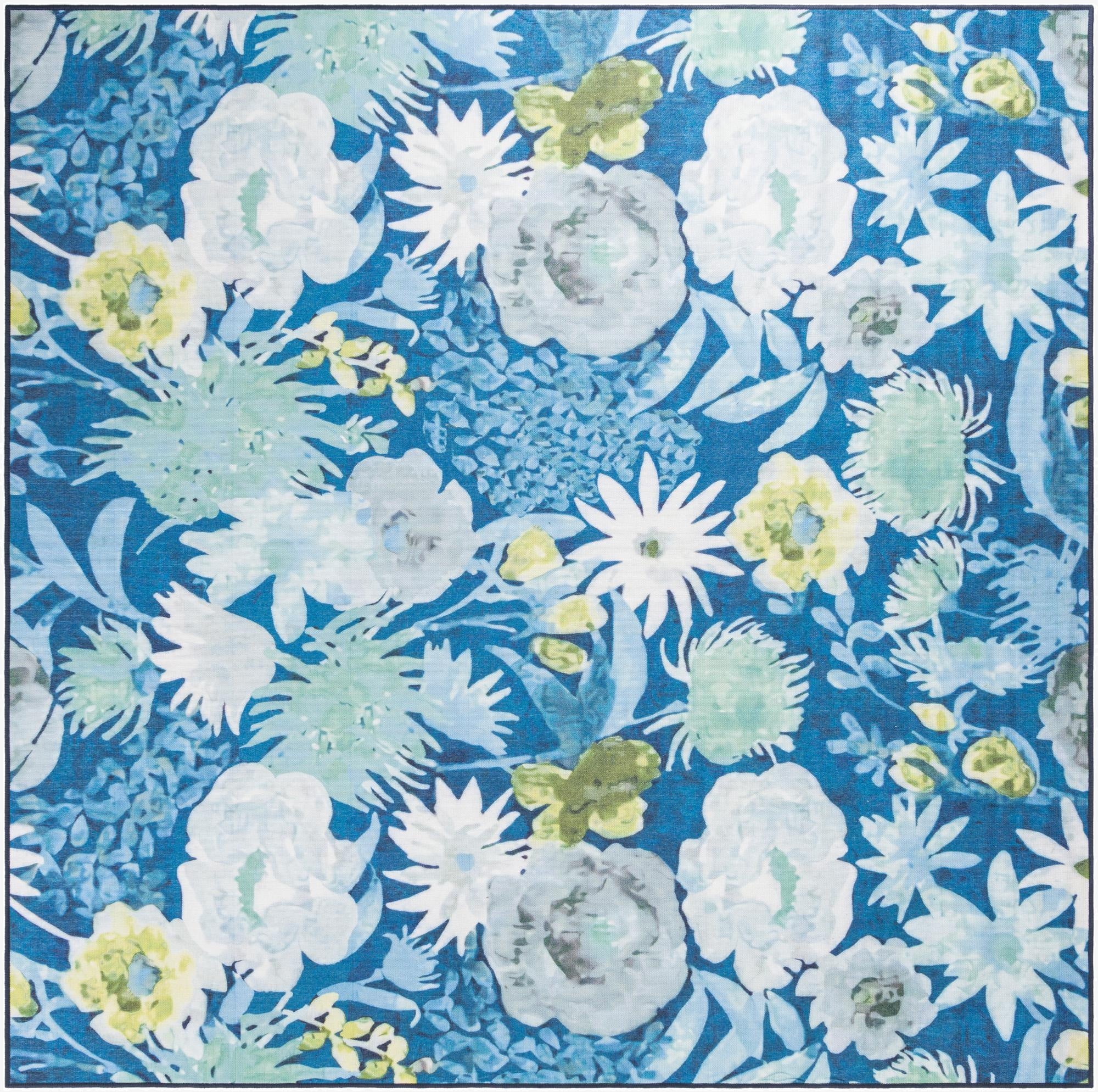  7' 10 x 7' 10  Washable Jill Zarin Caribbean Indoor / Outdoor Square Rug