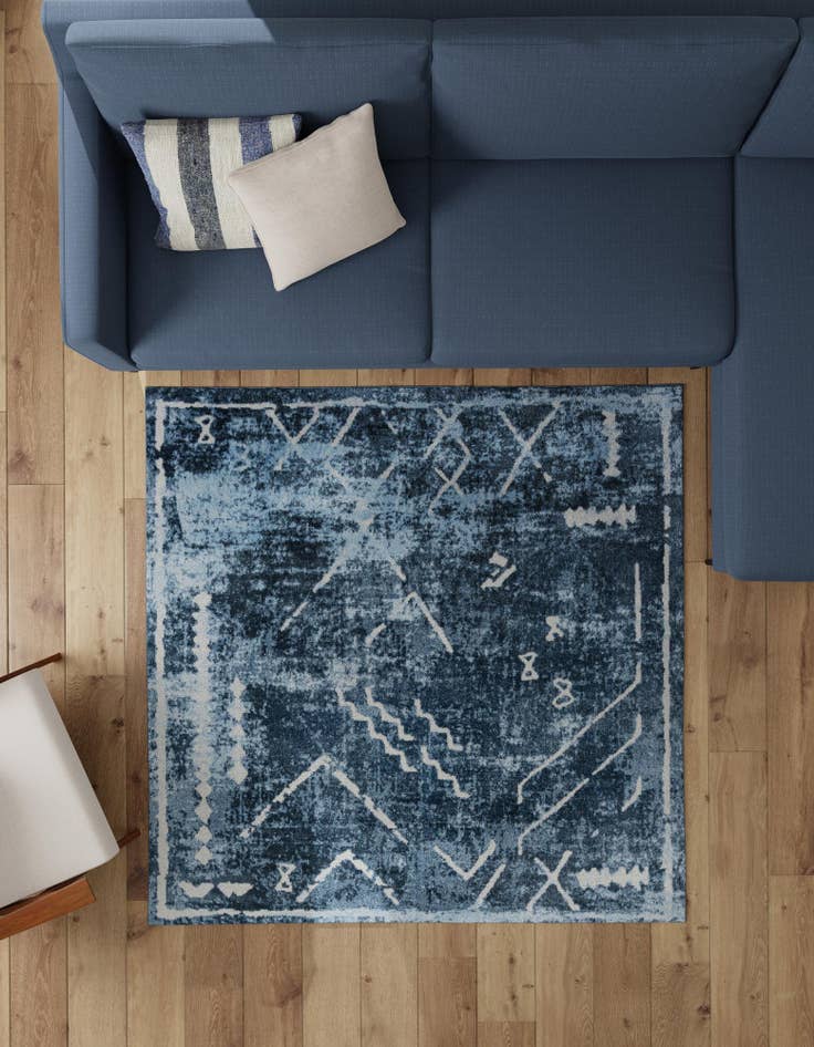 Detail image of  5' 3 x 5' 3 Kamala Washable Square Rug