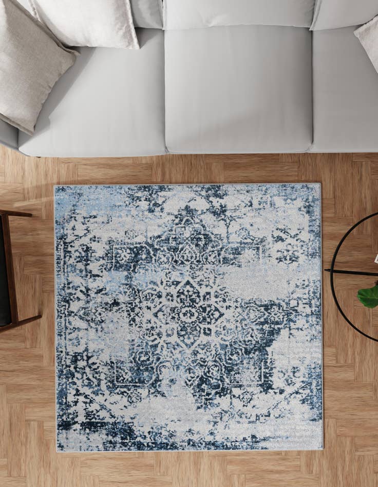 Detail image of  5' 3 x 5' 3 Kamala Washable Square Rug