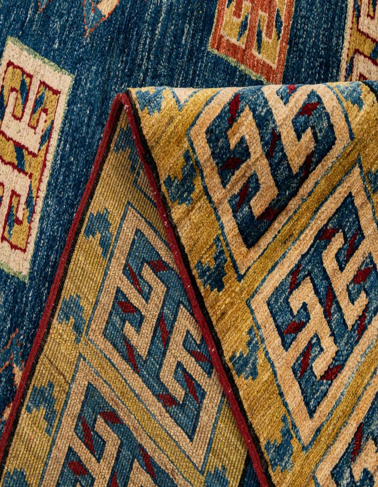 Detail image of  6' 6 x 6' 8  Hand Knotted Kazak Wool Square Rug
