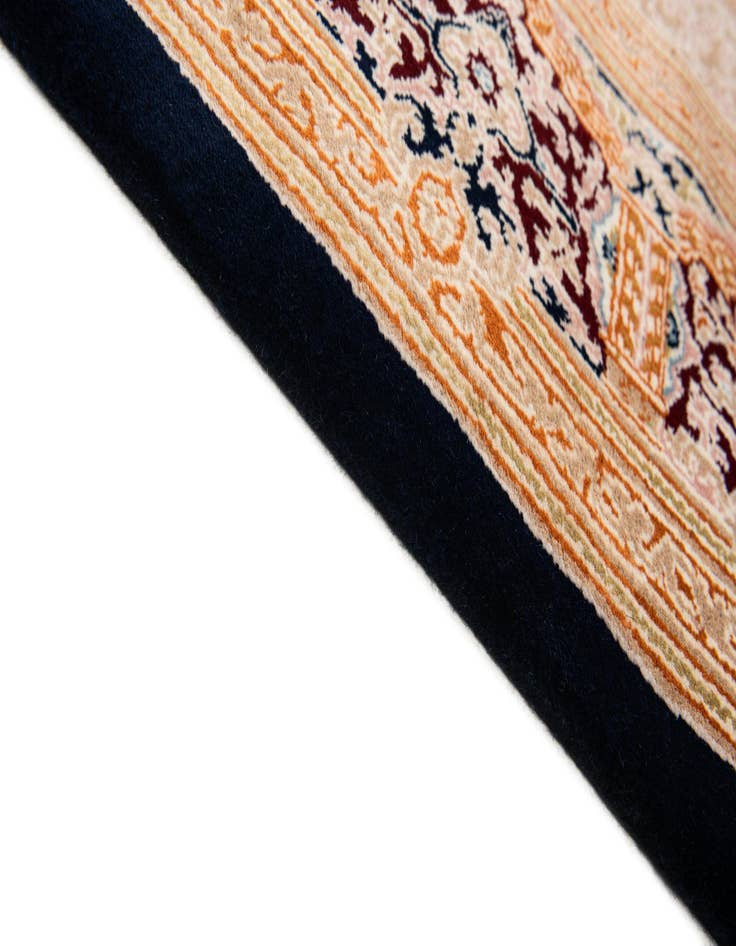 Detail image of  8' 4 x 8' 4  Hand Knotted Kerman Wool Square Rug