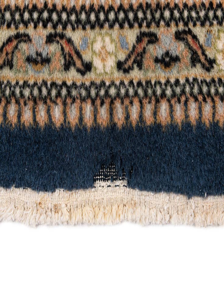 Detail image of  8' 1 x 8' 1  Hand Knotted Kerman Oriental Wool Square Rug