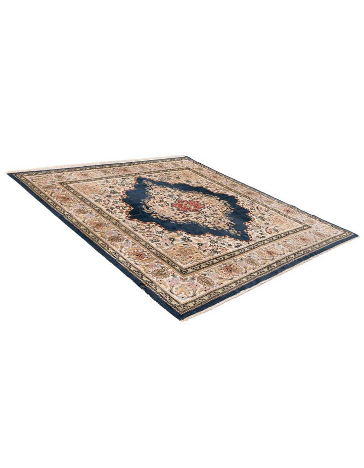 Detail image of  8' 1 x 8' 1  Hand Knotted Kerman Oriental Wool Square Rug