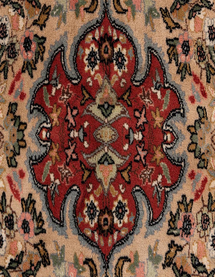 Detail image of  8' 1 x 8' 1  Hand Knotted Kerman Oriental Wool Square Rug