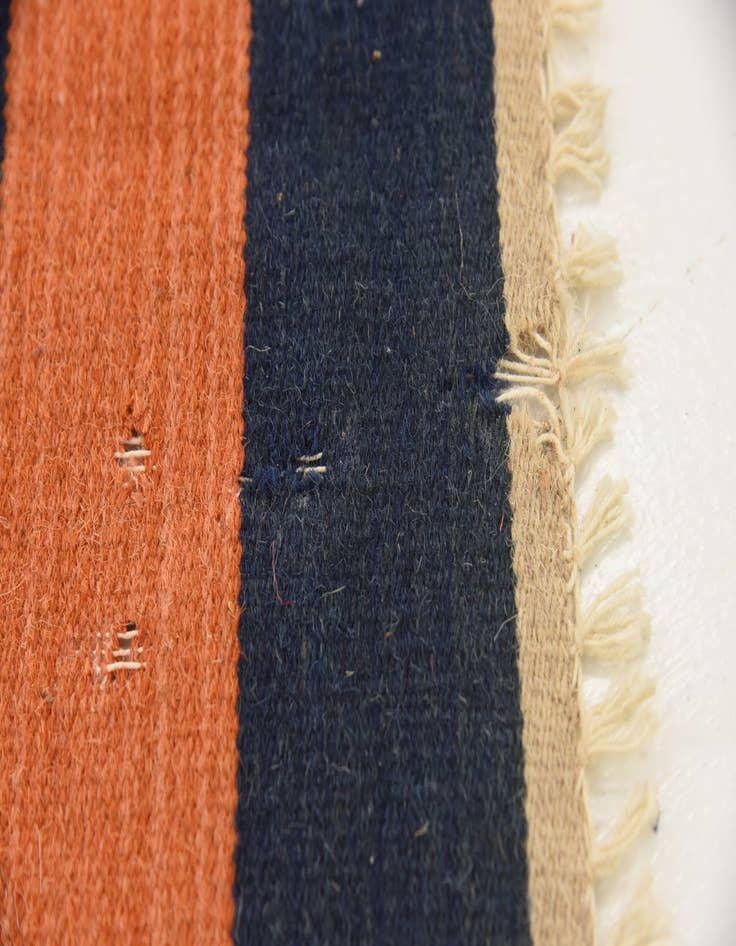 Detail image of  6' 6 x 6' 7  Hand Woven Kilim Dhurrie Wool Square Rug