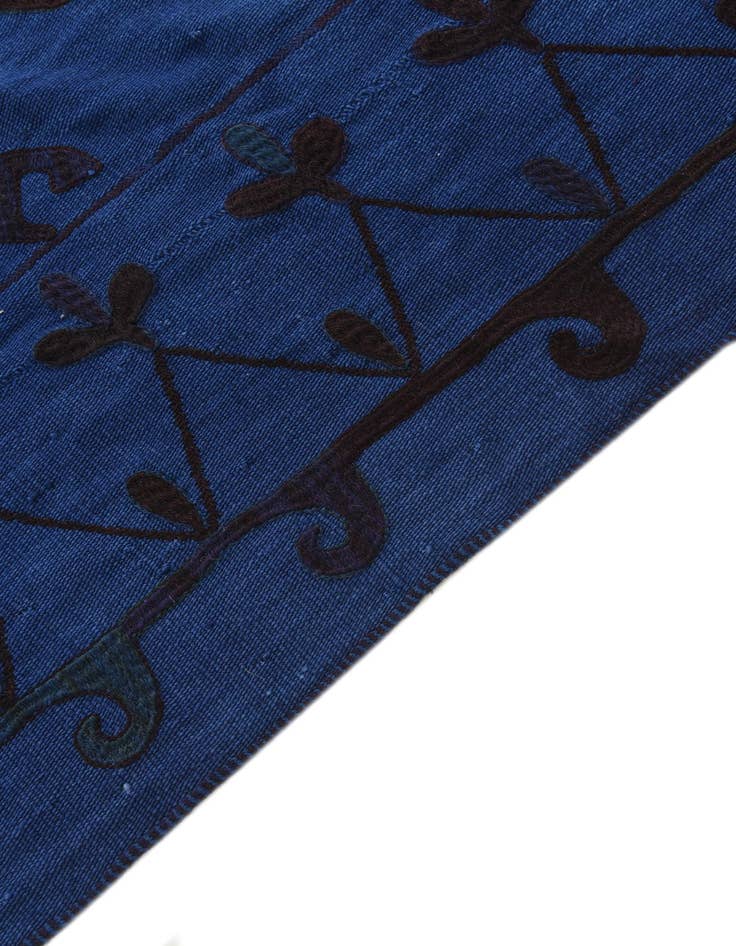 Detail image of  6' x 7' 4  Hand Woven Kilim Suzani Wool Square Rug