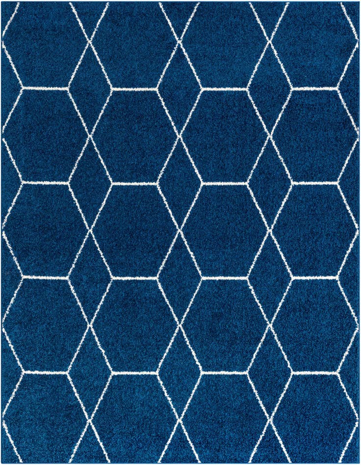 Detail image of  5' 3 x 5' 3 Lattice Frieze Square Rug