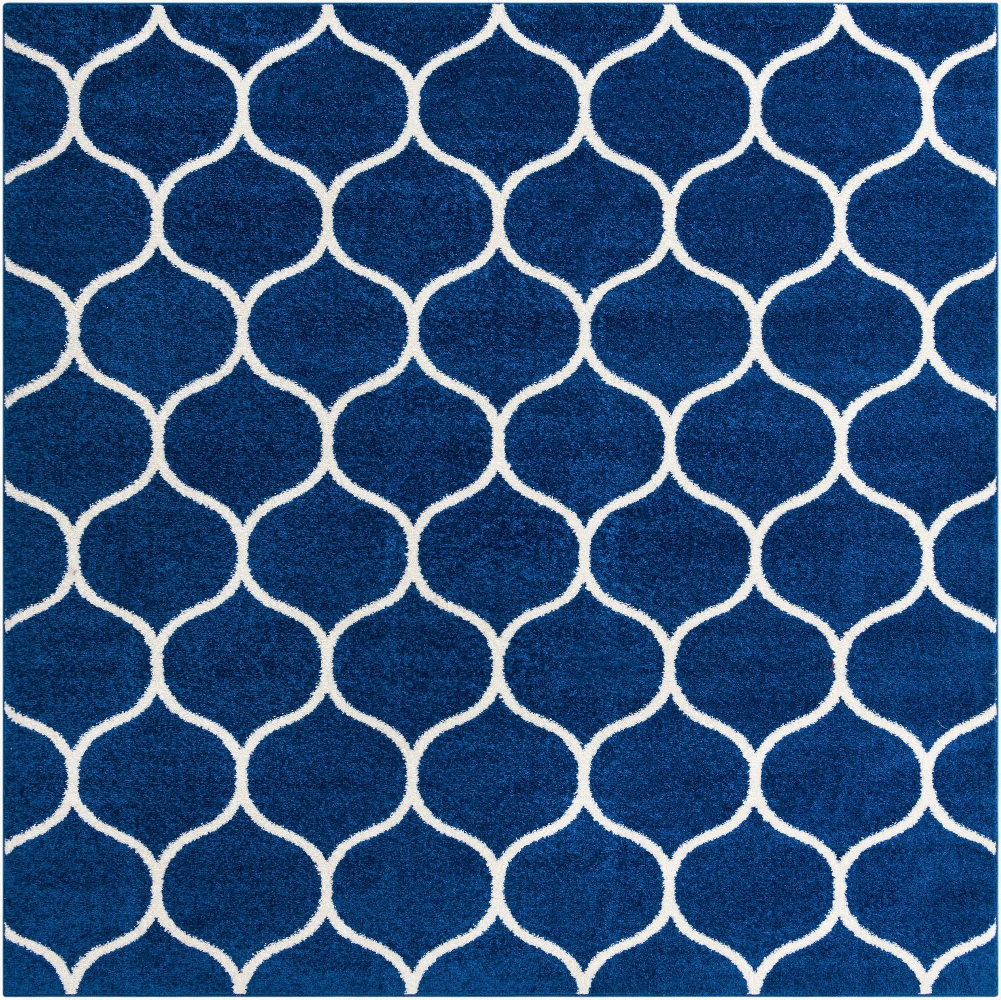  6' x 6' Lattice Frieze Square Rug