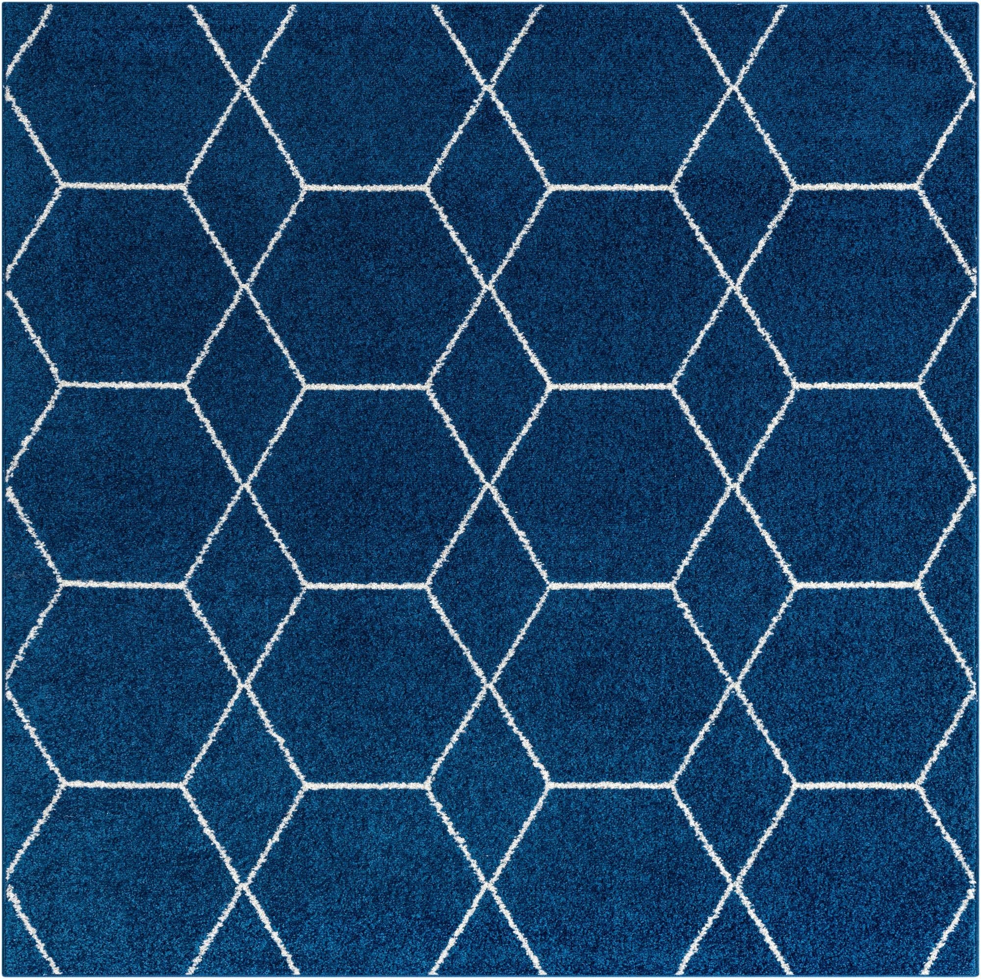  3' x 3' Lattice Frieze Square Rug