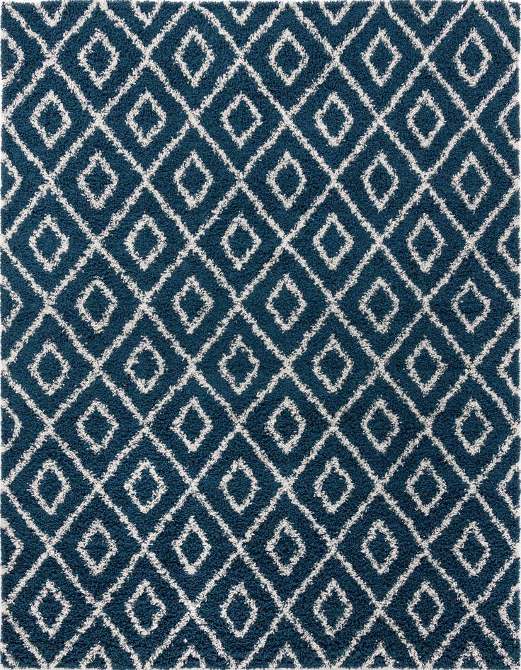 Detail image of  10' x 10' Lattice Shag Square Rug