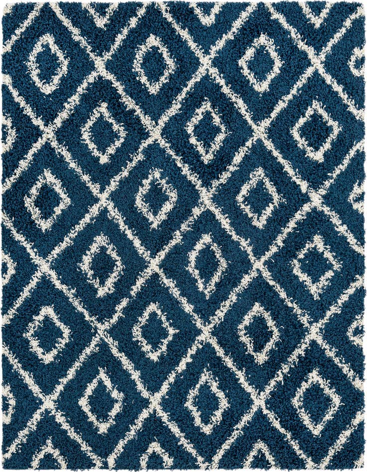 Detail image of  6' x 6' Lattice Shag Square Rug