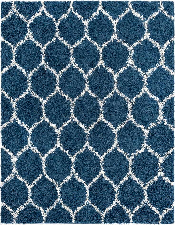 Detail image of  6' x 6' Lattice Shag Square Rug