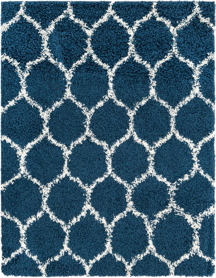 Detail image of  5' 3 x 5' 3 Lattice Shag Square Rug