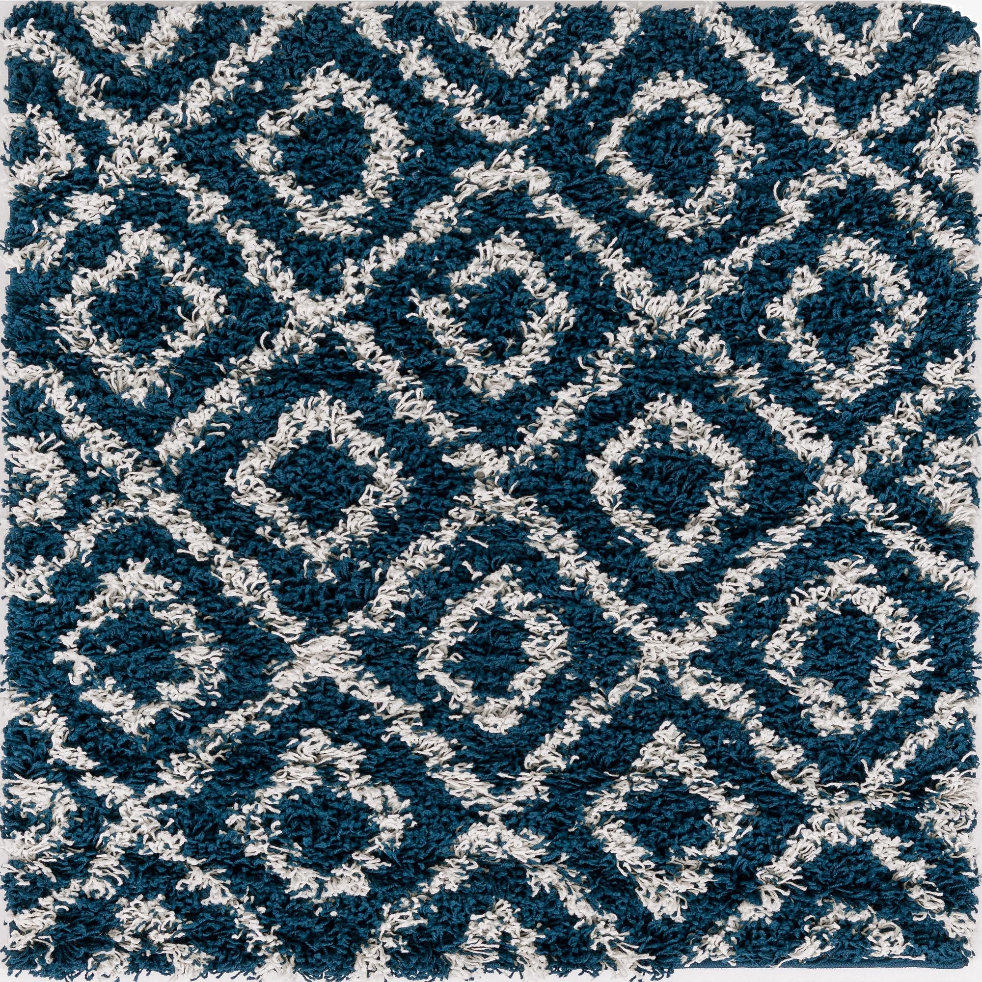  3' 3 x 3' 3 Lattice Shag Square Rug