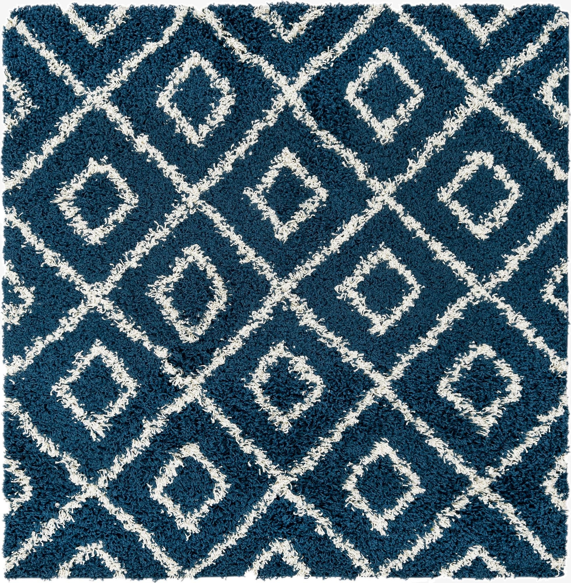  5' 3 x 5' 3 Lattice Shag Square Rug