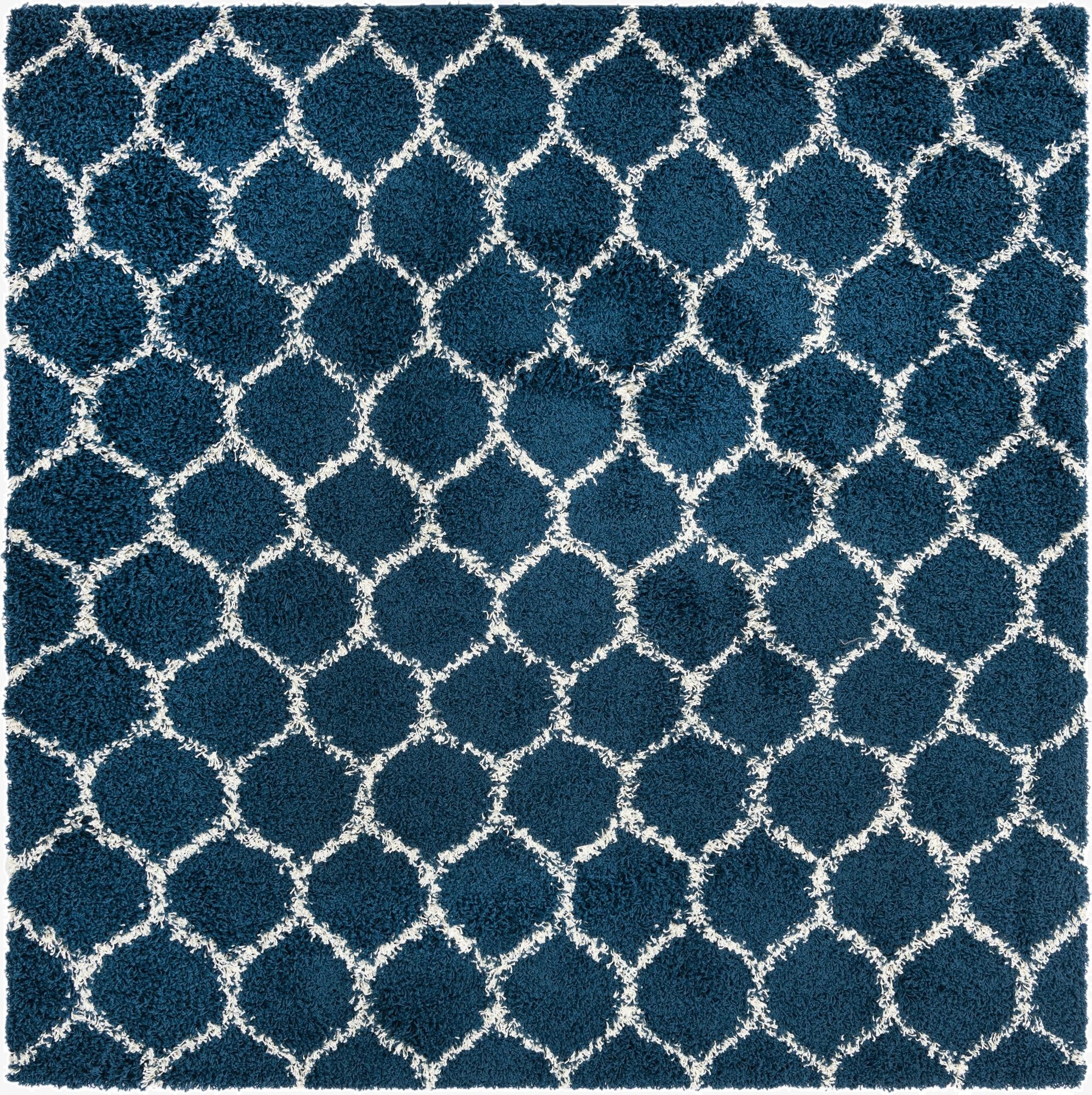  7' 10 x 7' 10 Lattice Shag Square Rug