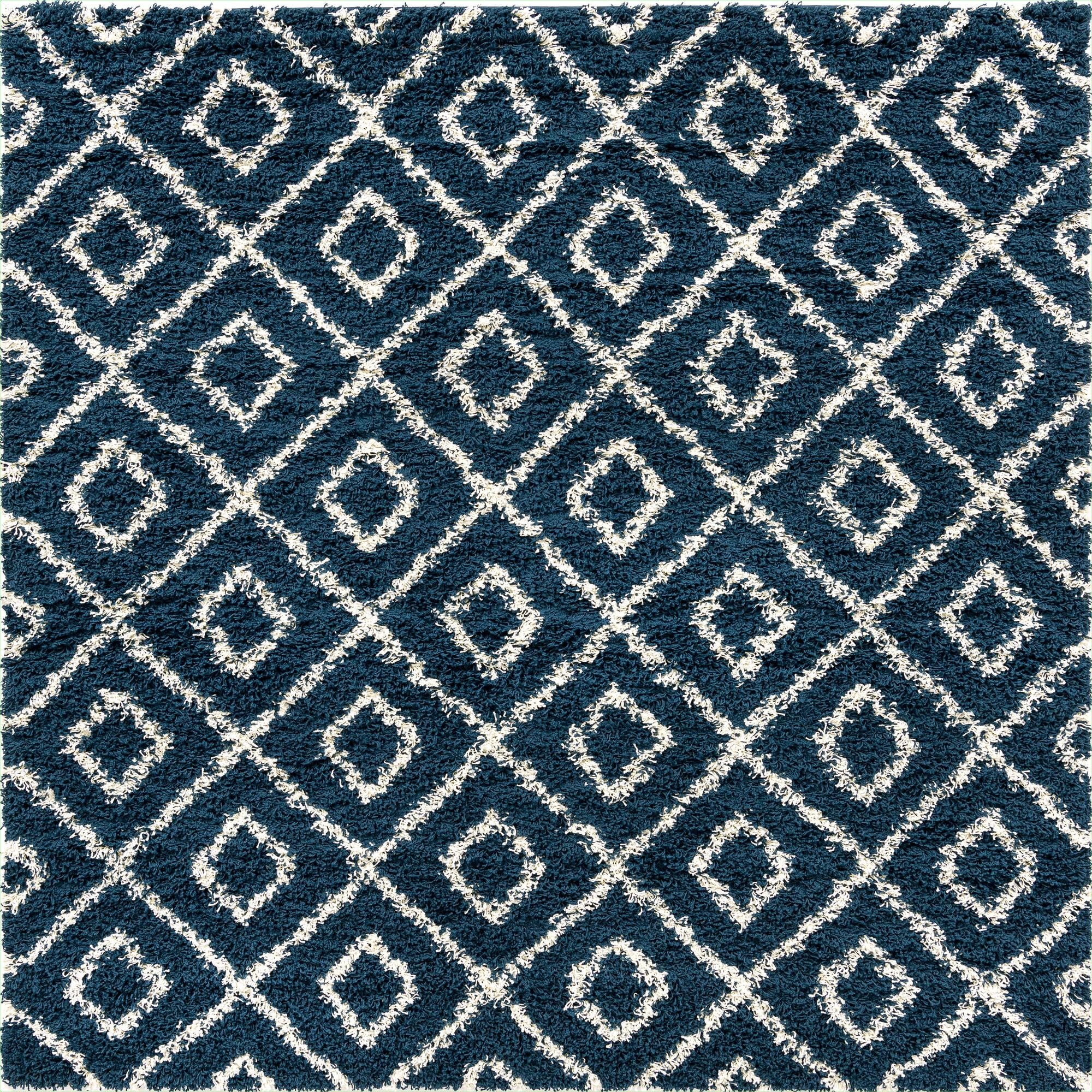  7' 10 x 7' 10 Lattice Shag Square Rug