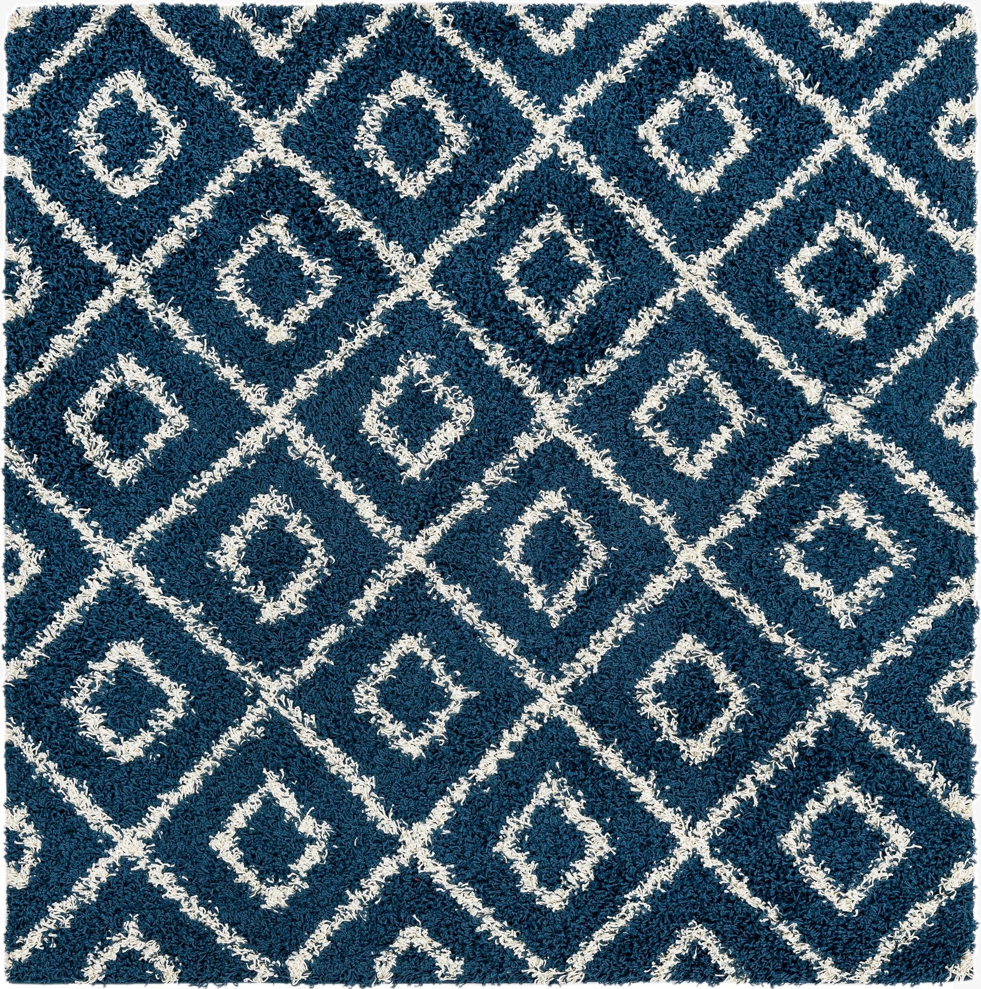  6' x 6' Lattice Shag Square Rug