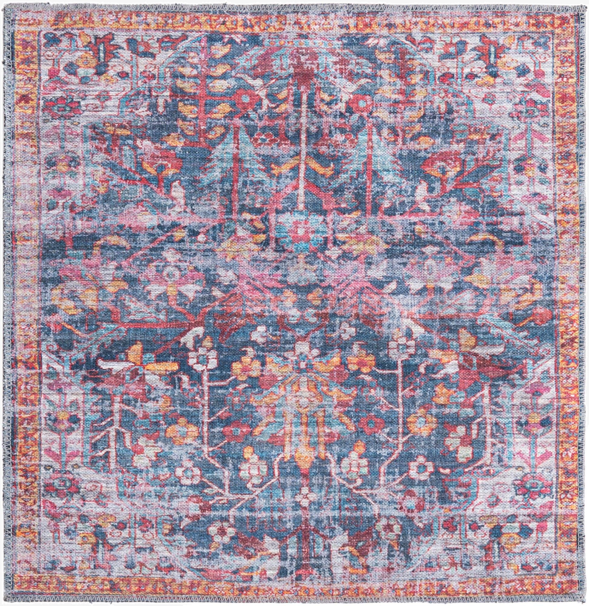  3' 3 x 3' 3  Washable Maahru Square Rug