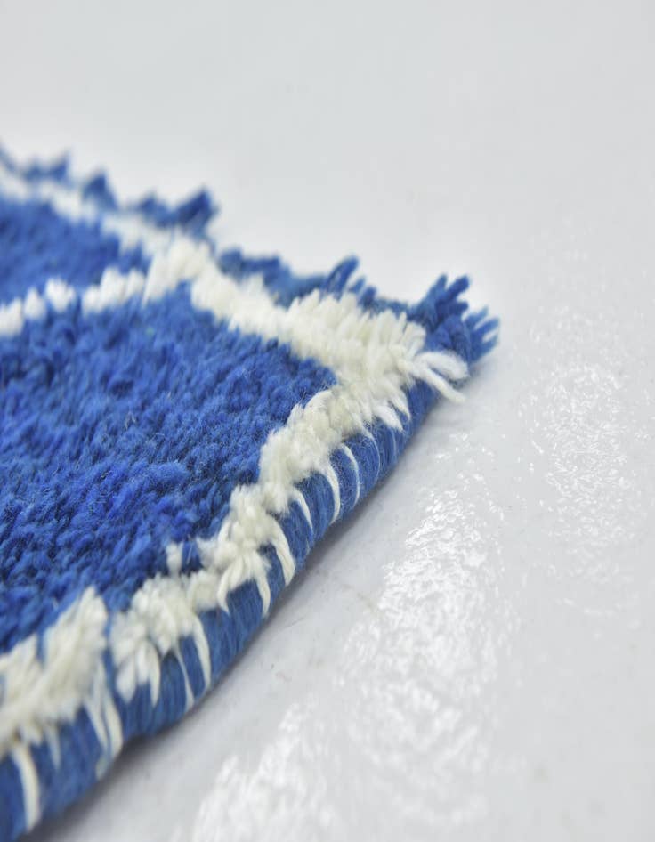 Detail image of  3' 6 x 4' 5  Hand Knotted Moroccan Wool Square Rug