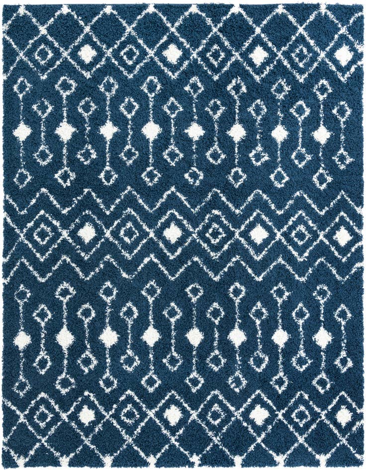 Detail image of 10' x 10' Moroccan Trellis Shag Square Rug