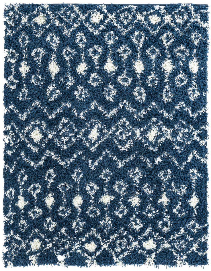 Detail image of  4' x 4' Moroccan Trellis Shag Square Rug