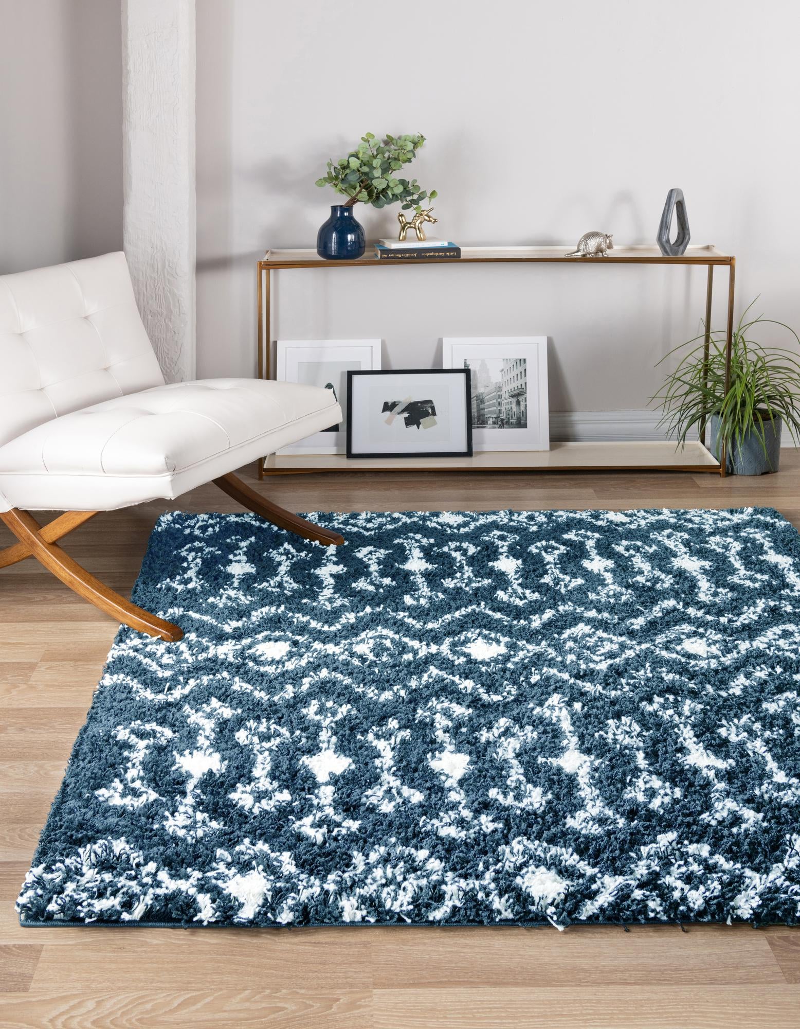  5' 3 x 5' 3 Moroccan Trellis Shag Square Rug