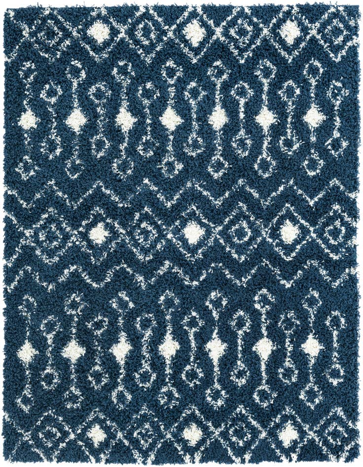 Detail image of  6' x 6' Moroccan Trellis Shag Square Rug