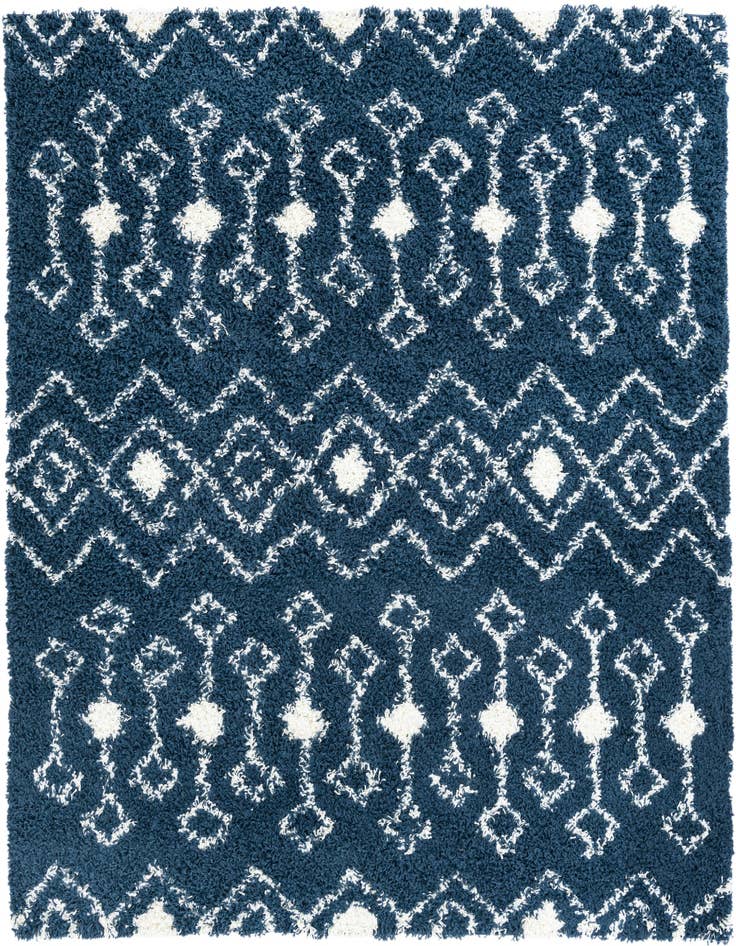 Detail image of  7' x 7' Moroccan Trellis Shag Square Rug