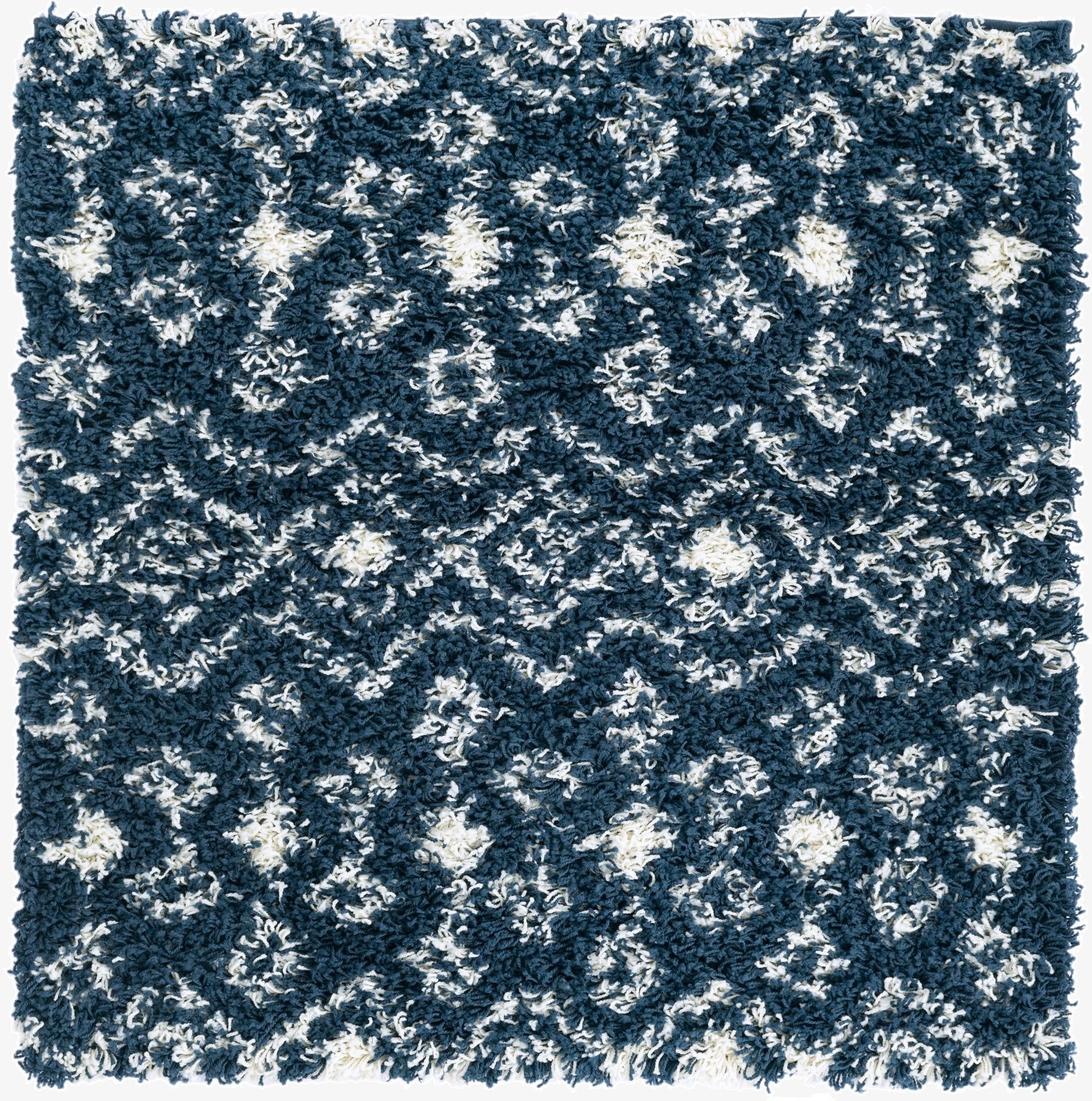  3' x 3' Moroccan Trellis Shag Square Rug