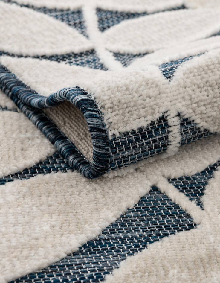 Detail image of  8' 2 x 8' 2  Washable Botanical Indoor / Outdoor Square Rug