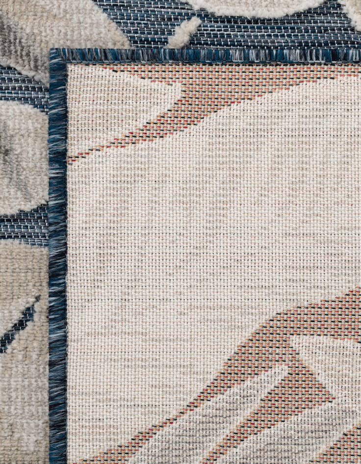 Detail image of  8' 2 x 8' 2  Washable Botanical Indoor / Outdoor Square Rug