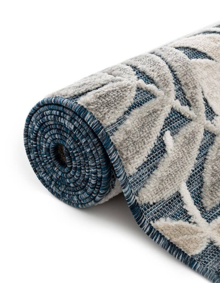 Detail image of  8' 2 x 8' 2  Washable Botanical Indoor / Outdoor Square Rug