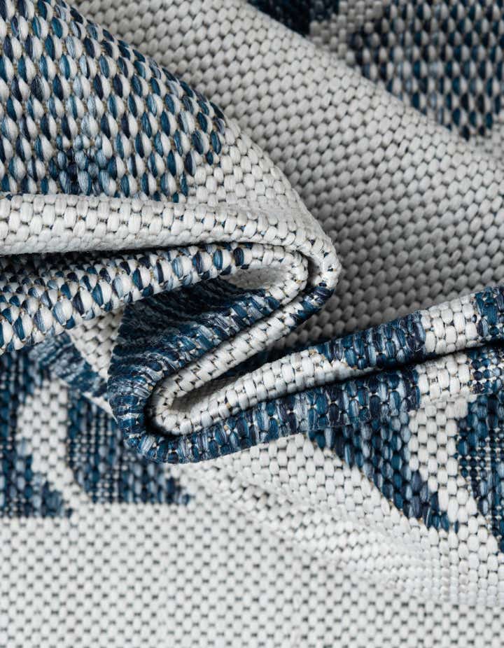 Navy Blue 7' 10 x 7' 10 Coastal Indoor / Outdoor Square Rug | Rugs.com