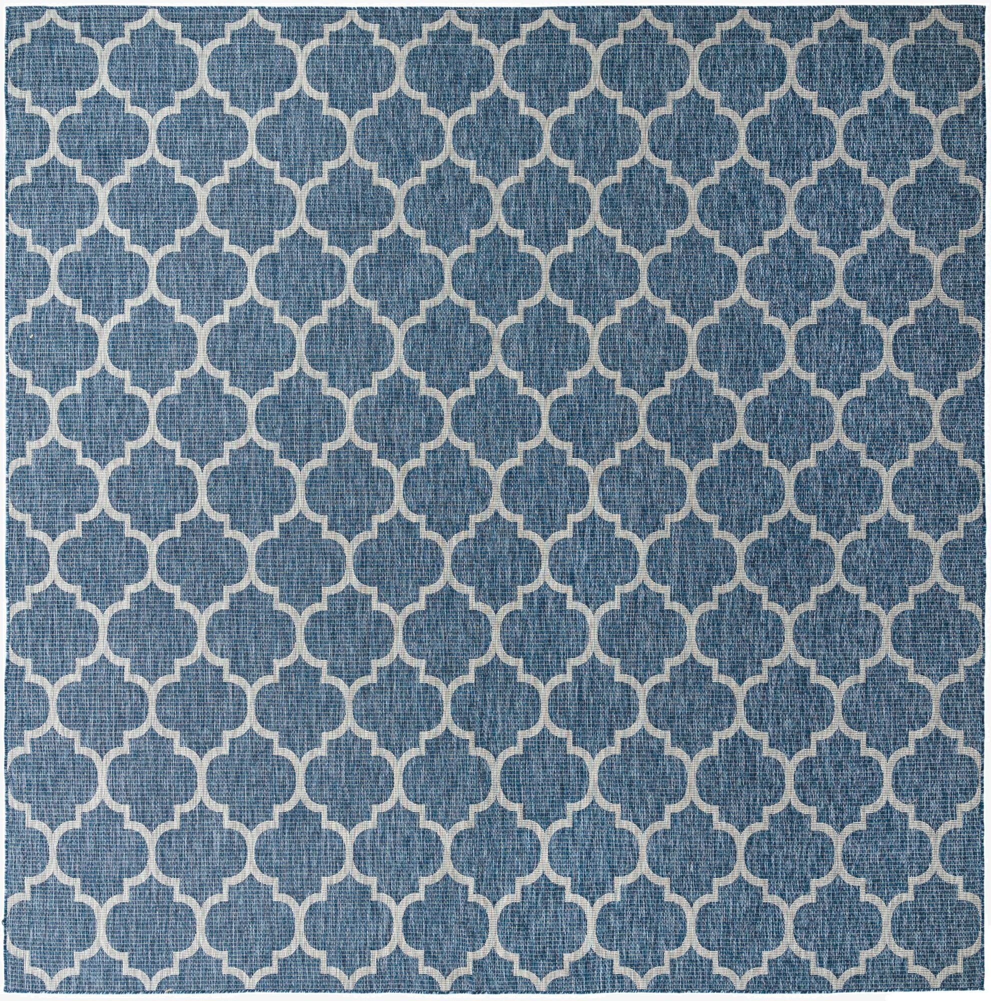  13' x 13'  Washable Lattice Indoor / Outdoor Square Rug