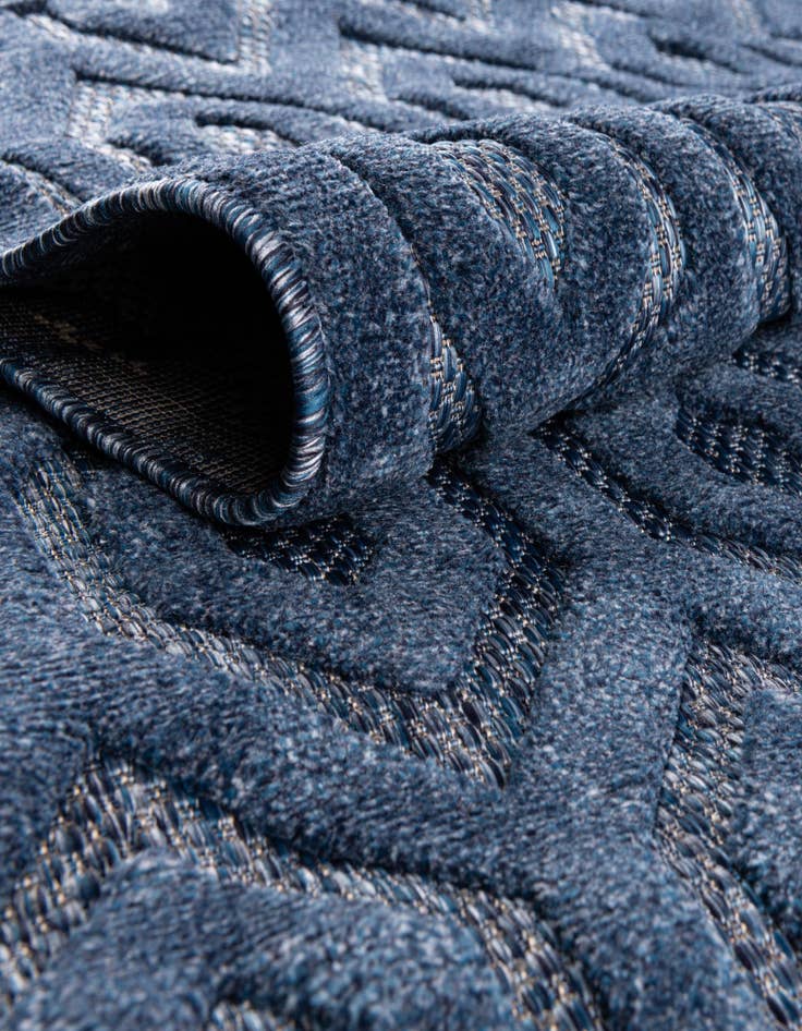 Detail image of  7' 10 x 7' 10  Washable Trellis Textured Indoor / Outdoor Square Rug